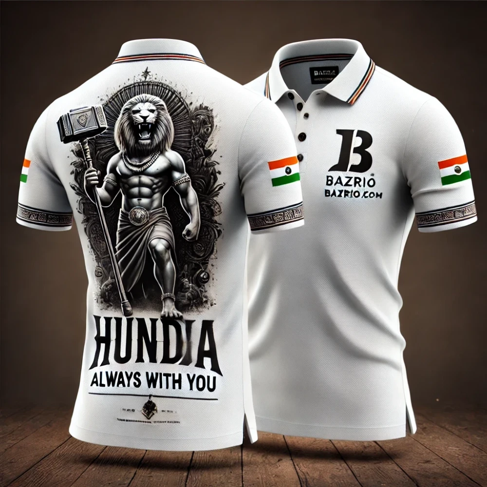 Hindu Always With You – Free Customized White Dry Fit Collar T-Shirt