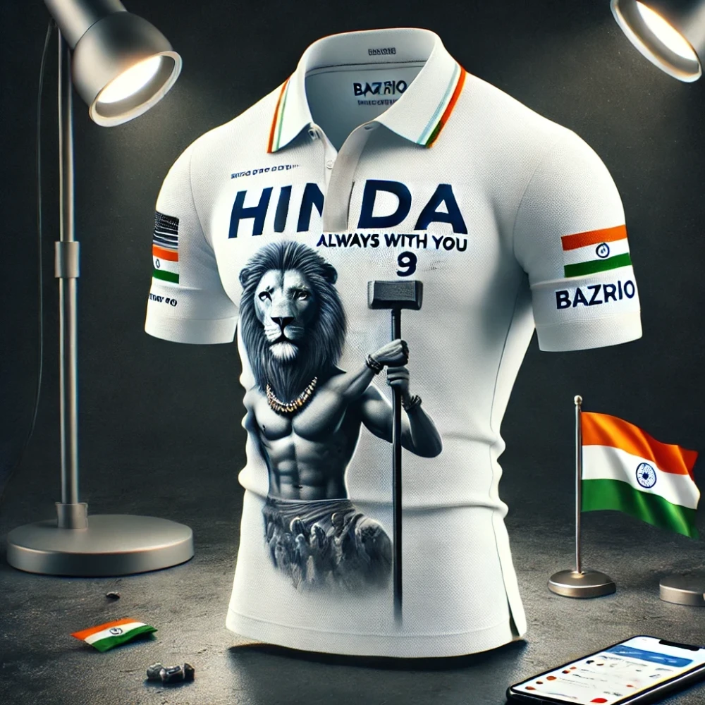 Hindu Always With You – Free Customized White Dry Fit Collar T-Shirt