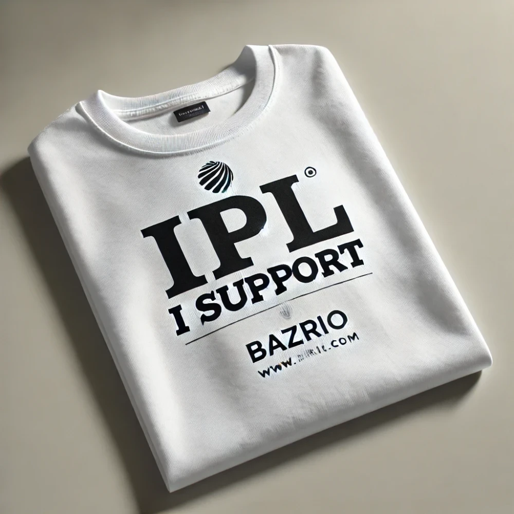 IPL I Support White Cotton T-Shirt - Customizable Dry-Fit Collar Tee