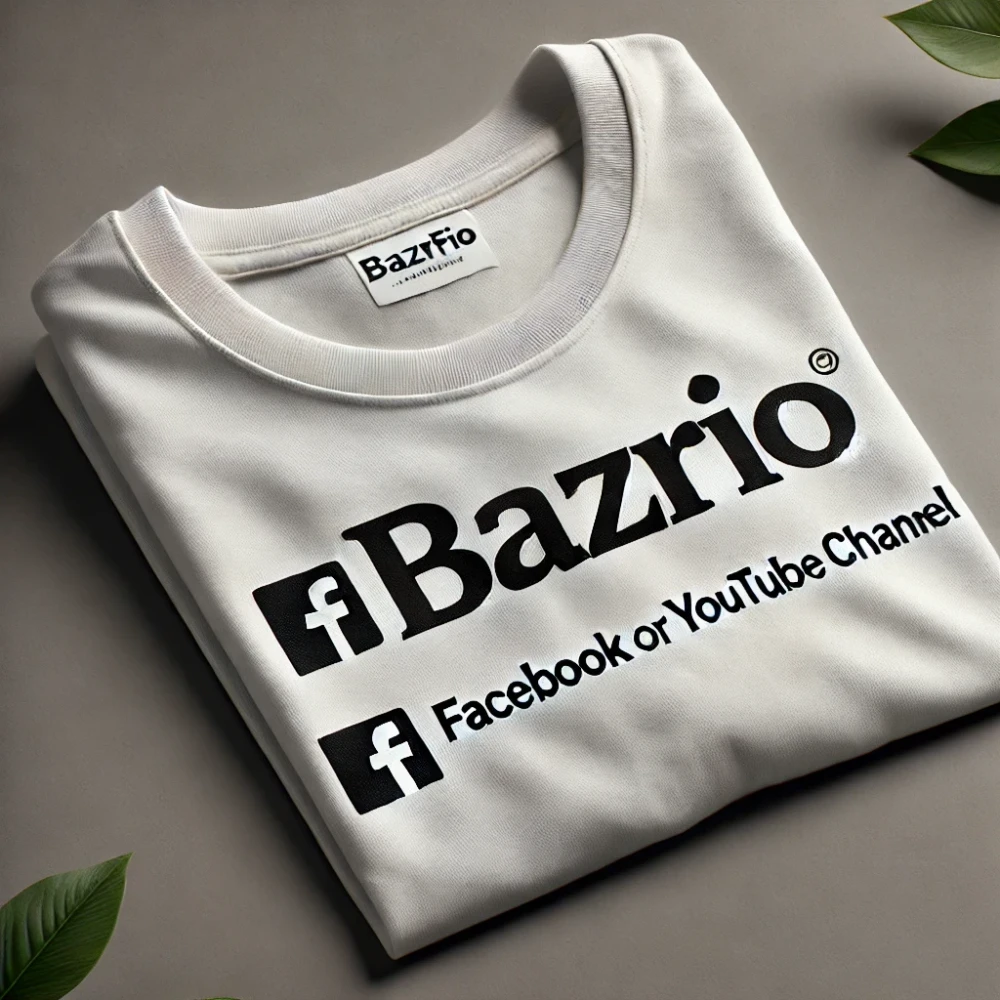 White Customized Collar T-Shirt - Dry-Fit, Facebook/Channel Name Printed