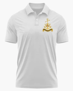 Merchant Navy Logo Printed White T-Shirt – Premium Cotton