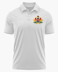 Karnataka State Police Logo Printed White Customized T-shirt – Official Cotton Tshirt