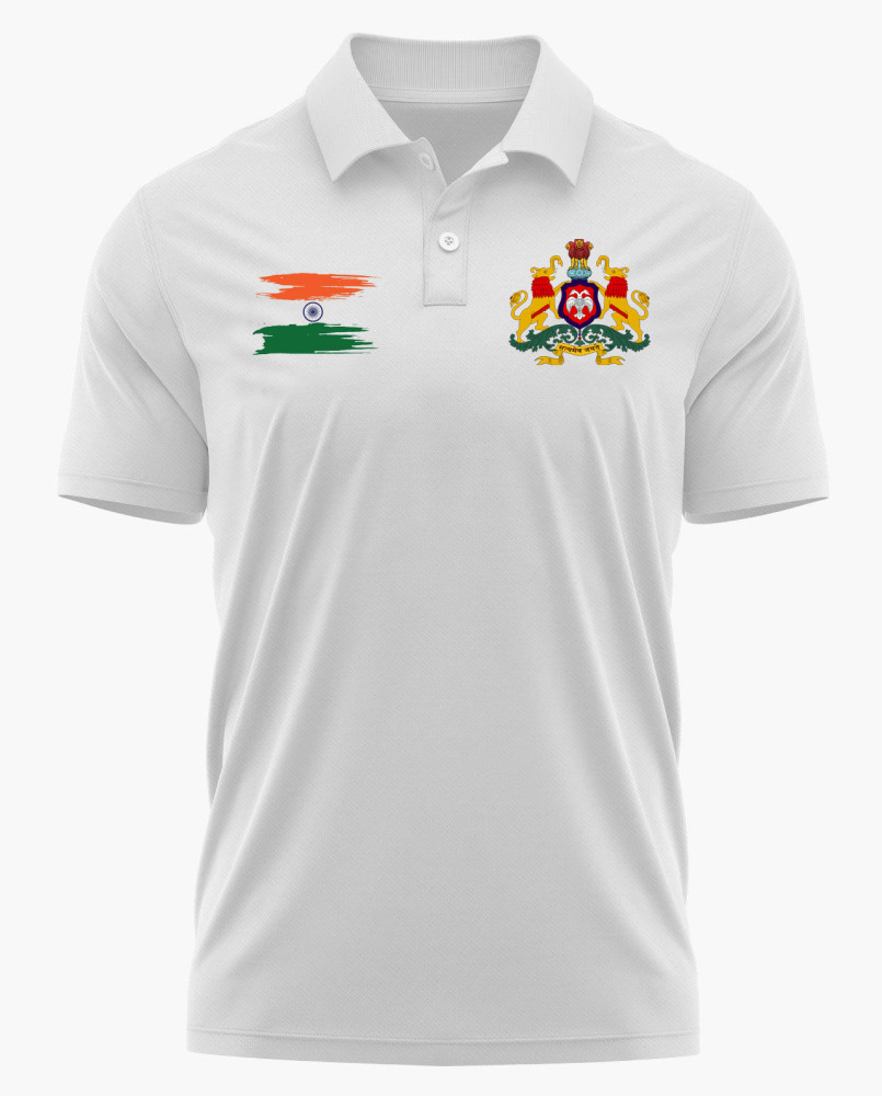 Karnataka State Police Logo Printed White Customized T-shirt – Official Cotton Tshirt