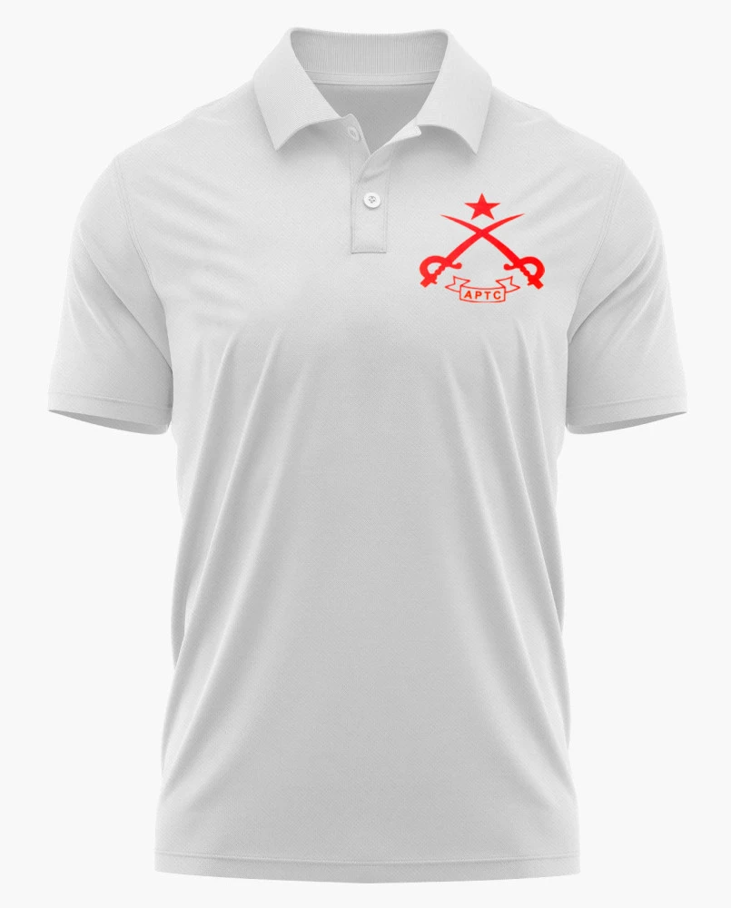 APTC Logo Printed White Customized T-shirt