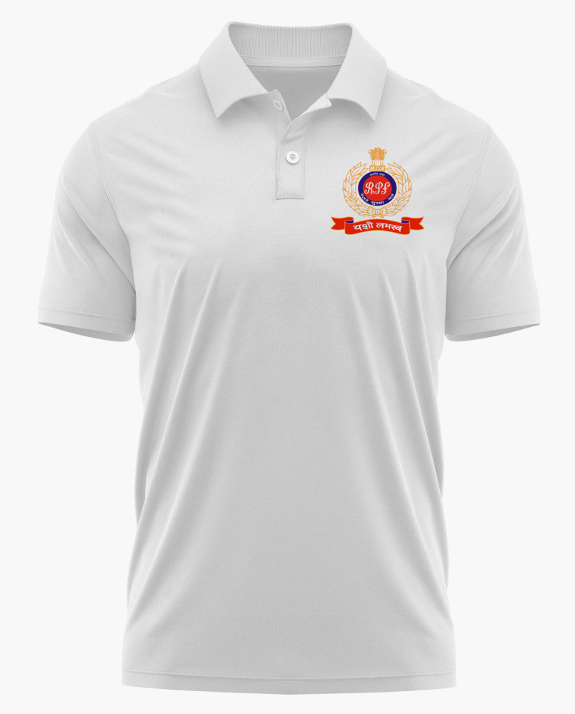 Railway Protection Force (RPF) Logo Printed White Customized T-shirt