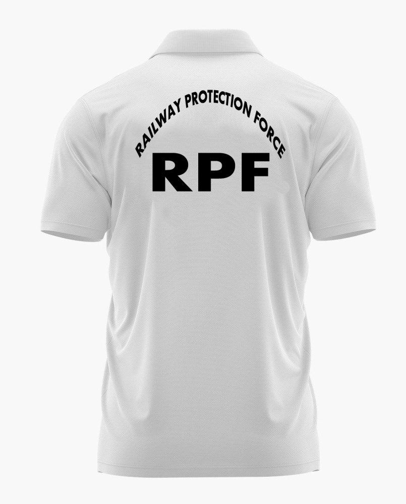 Railway Protection Force (RPF) Logo Printed White Customized T-shirt