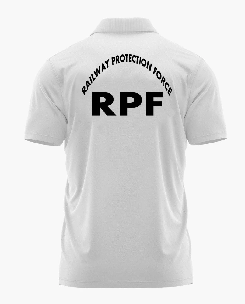 Railway Protection Force (RPF) Logo Printed White Customized T-shirt