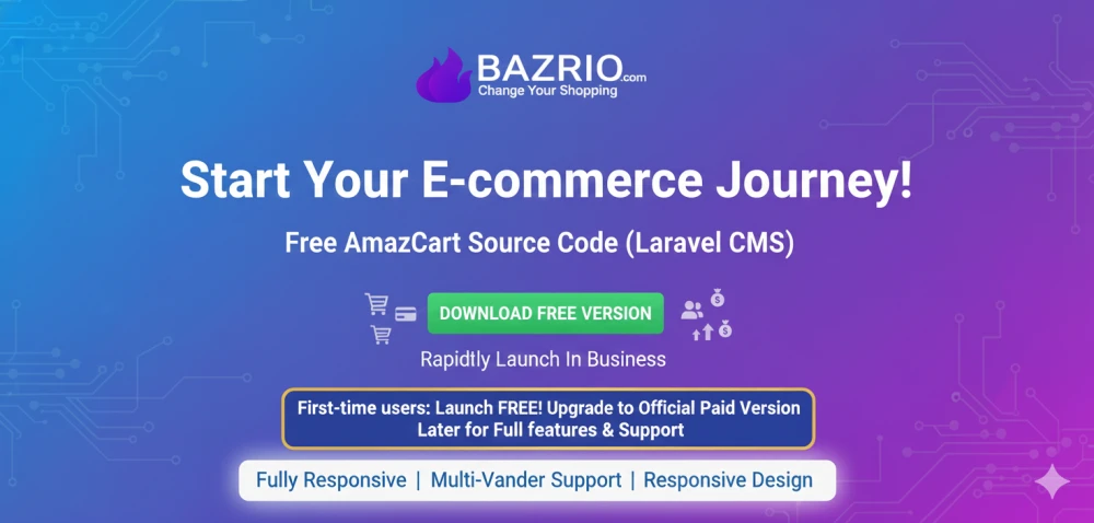 ecommarce - Laravel Ecommerce System CMS Multi-Vendor (PHP) — Free Source Code
