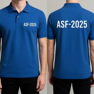 ASF 2025 – Nation First Royal Blue Dry Fit Collar T-Shirt