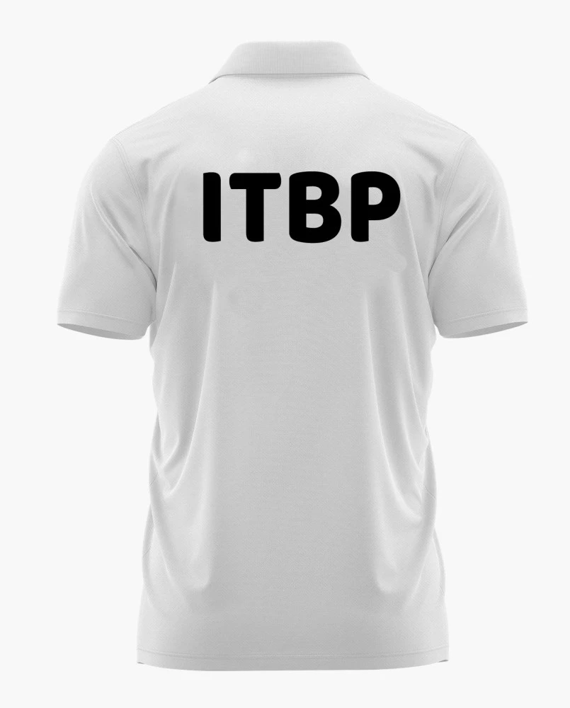 ITBP White Printed Customized T-Shirt