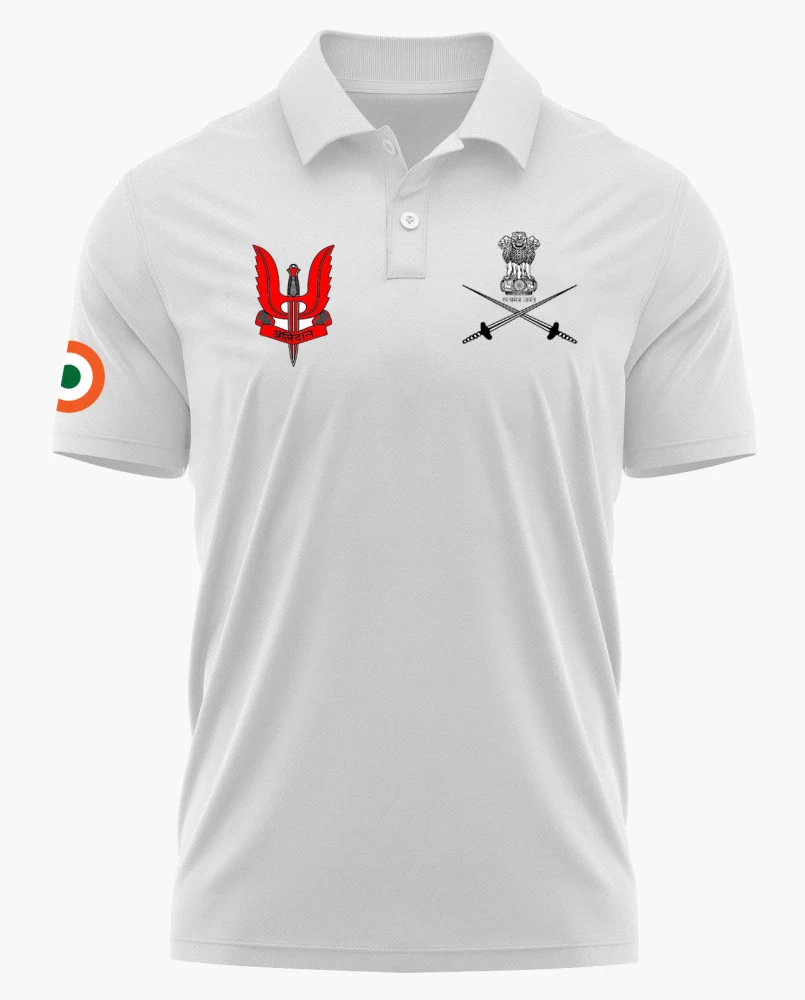 Indian Army White Printed Customized T-Shirt – Personalized Tshirt for Men & Women