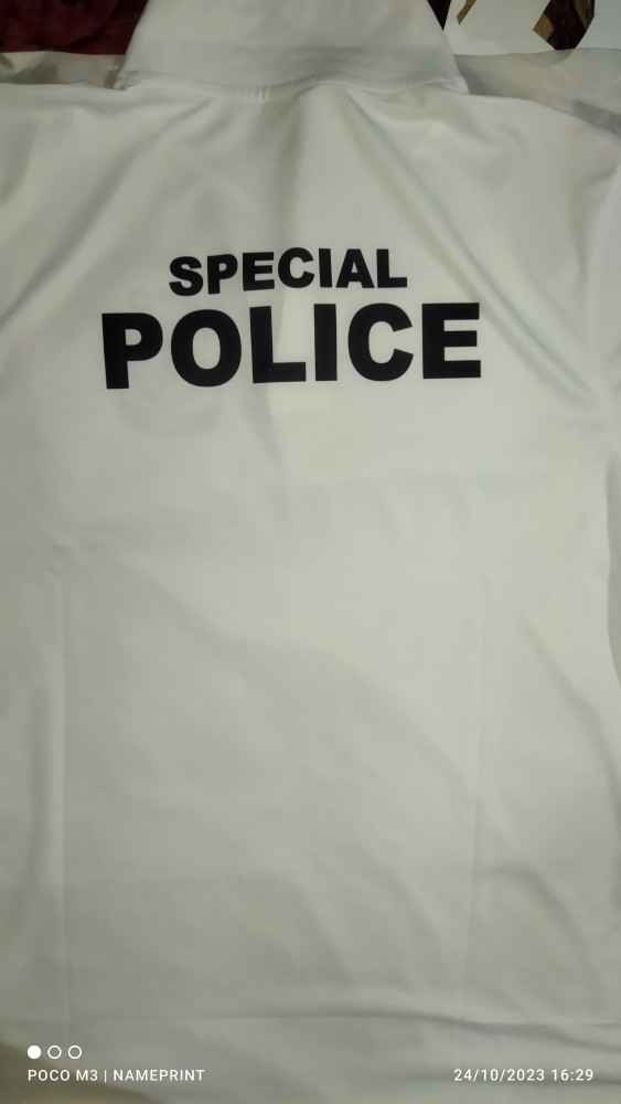 Puducherry Police Gray Dry-Fit Collar Half Sleeve T-Shirt