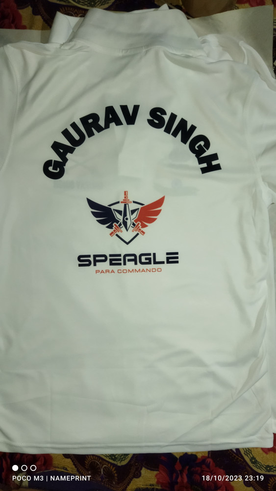 Puducherry Police Gray Dry-Fit Collar Half Sleeve T-Shirt
