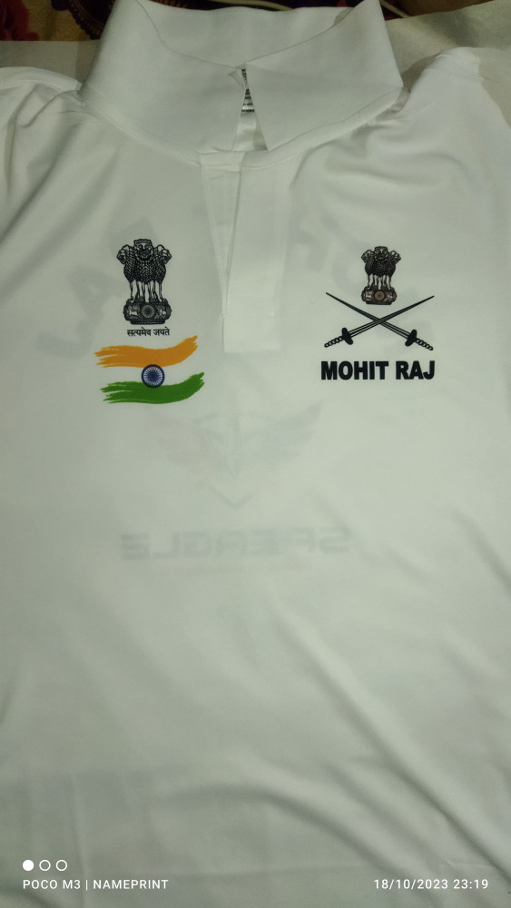 Puducherry Police Gray Dry-Fit Collar Half Sleeve T-Shirt