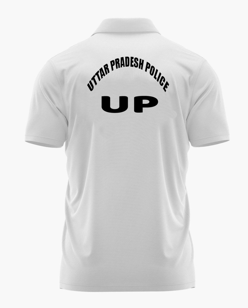 Uttar Pradesh Police White Printed T-Shirt – Custom Name Print Available