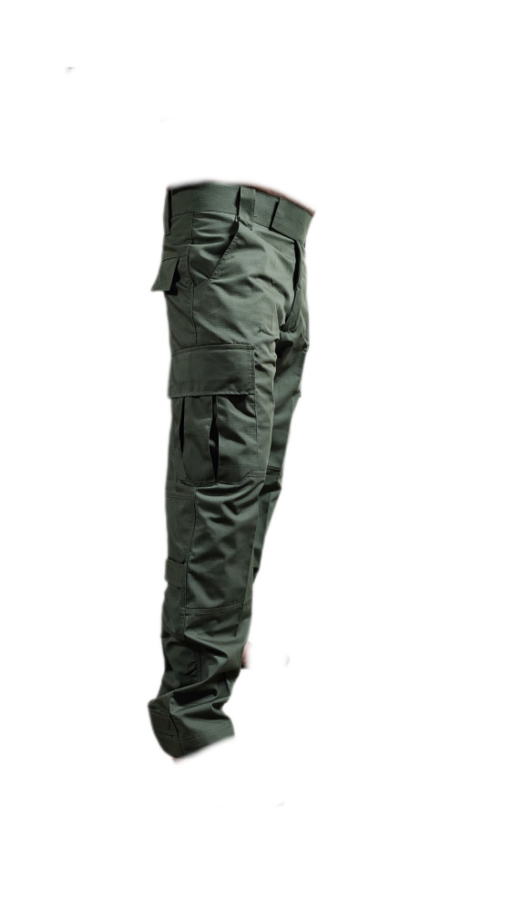 Olive Green Army Style 6-Pocket Cotton Cargo Pants
