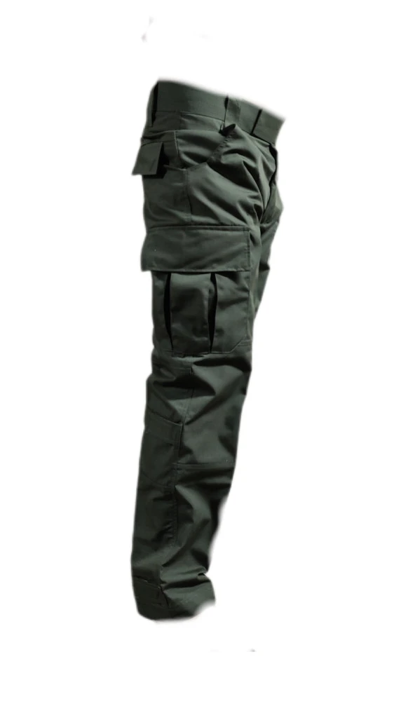 Olive Green Army Style 6-Pocket Cotton Cargo Pants
