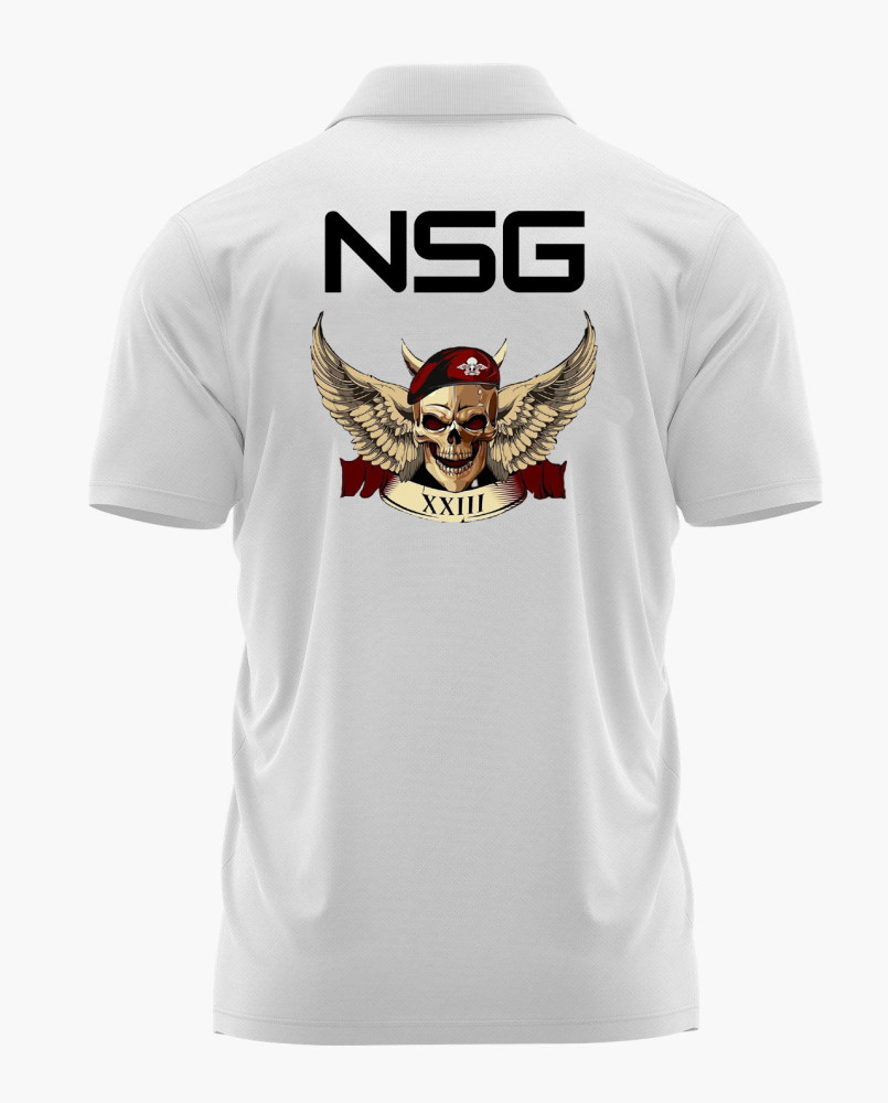 NSG White Printed Customized T-Shirt | 51 & 52 SAG, SRG Special Forces