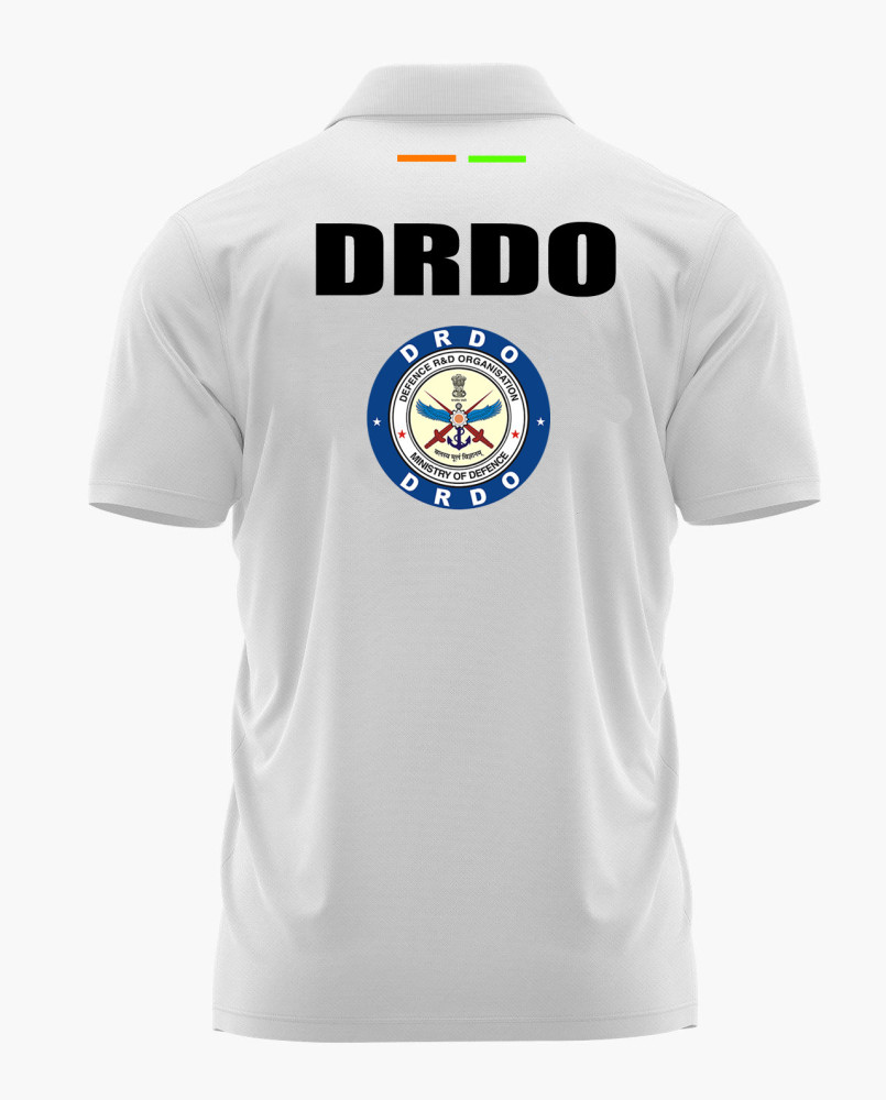 DRDO White Printed Customized T-shirt – Premium Quality