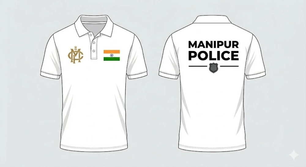 Manipur Police Dry-Fit T-Shirt (White)