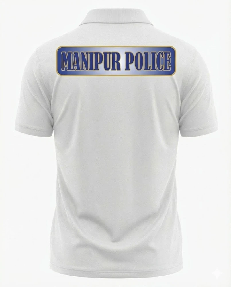 Manipur Police Dry-Fit T-Shirt (White)