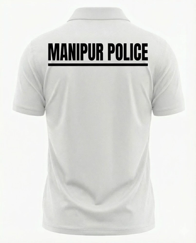 Manipur Police Dry-Fit T-Shirt (White)