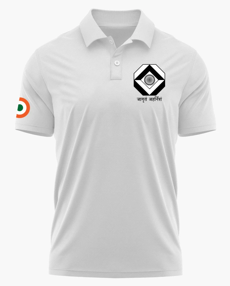 Intelligence Bureau (IB) Logo Printed White Customized T-shirt